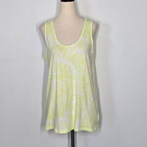 ATHLETA lime green vibrant tie dye sleeveless tank Sz M